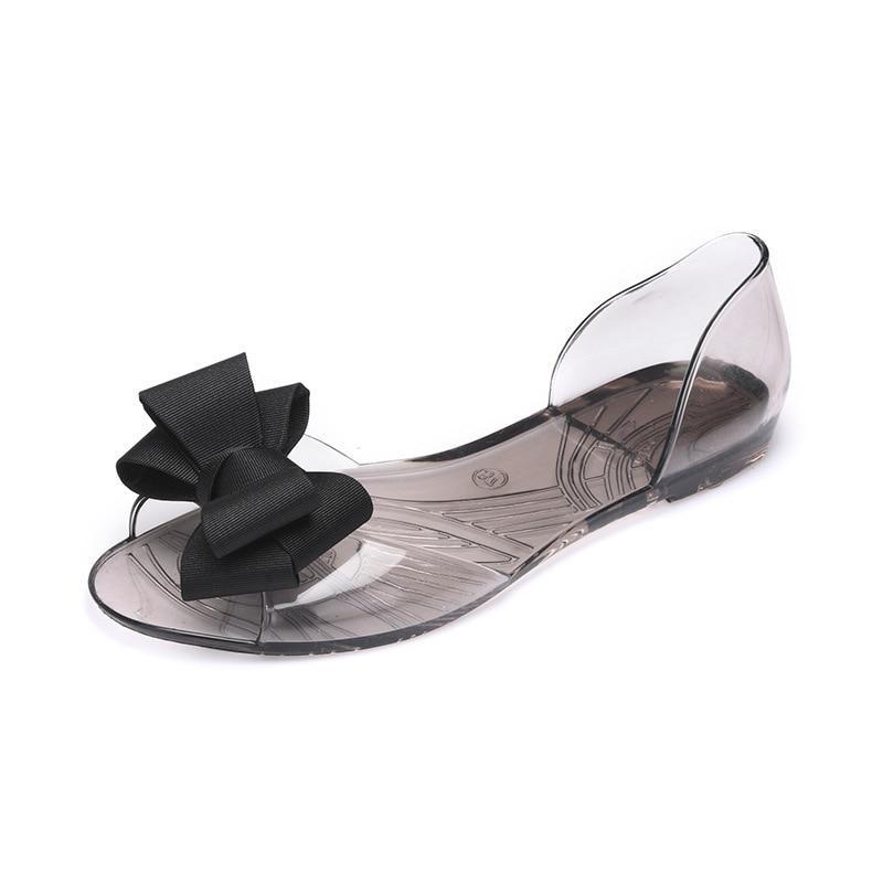 Women Sandals Open Toe  Jelly Shoes Woman Fashion Butterfly-knot Flat Sandals