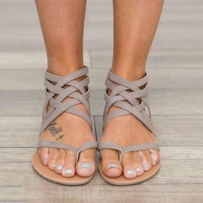 Women Sandals Plus Size Gladiator Sandals For Beach Shoes Woman Rome Flat Sandals