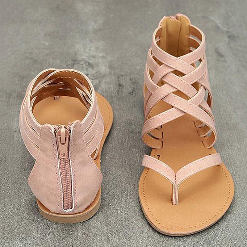 Women Sandals Plus Size Gladiator Sandals For Beach Shoes Woman Rome Flat Sandals