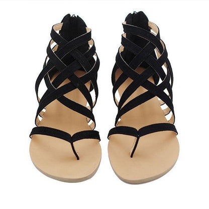 Women Sandals Plus Size Gladiator Sandals For Beach Shoes Woman Rome Flat Sandals