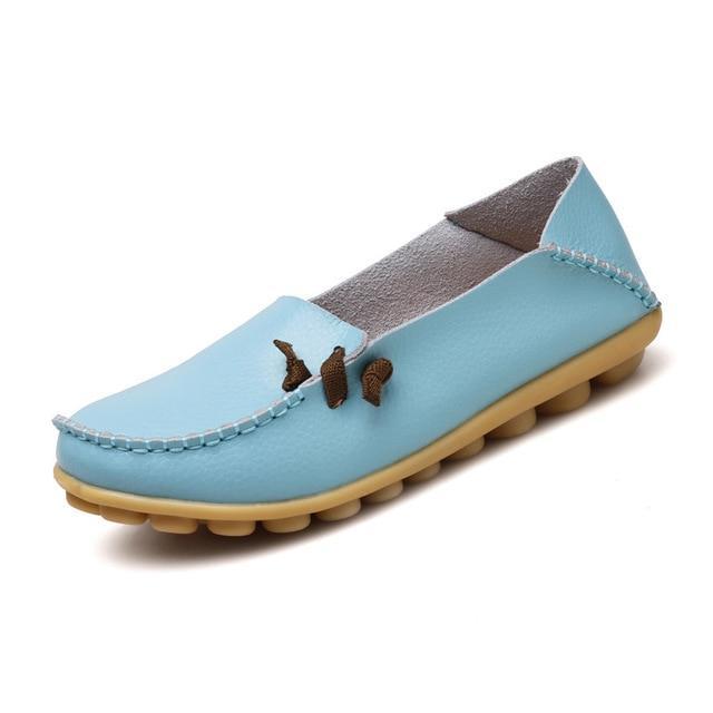 Women Shoes Flats Genuine Leather Loafers Fashion Moccasins Shoes