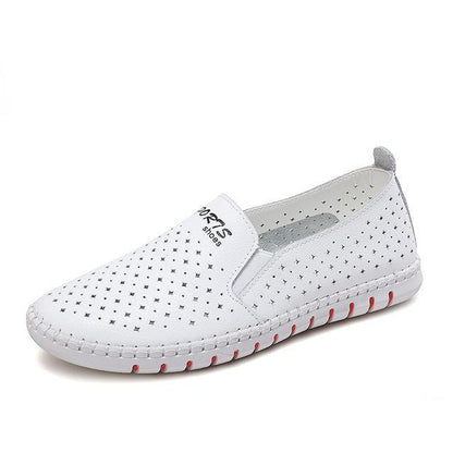 Women casual  loafers  shoes Genuine Leather ladies flats sneakers shoe