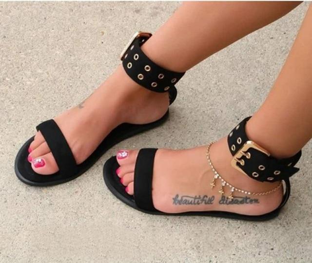 Women flats sandals gladiator transparent open toe jelly shoes