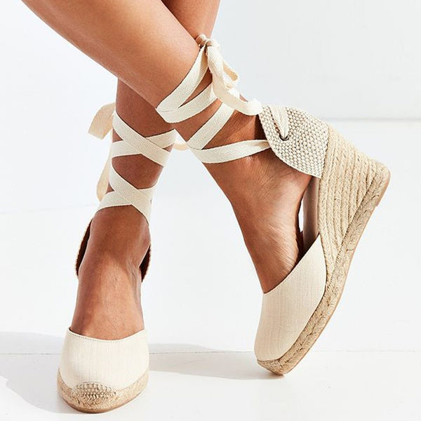 EspadrilleAnkleStrapSandalsComfortableSlippersLadiesWomensCasualShoes