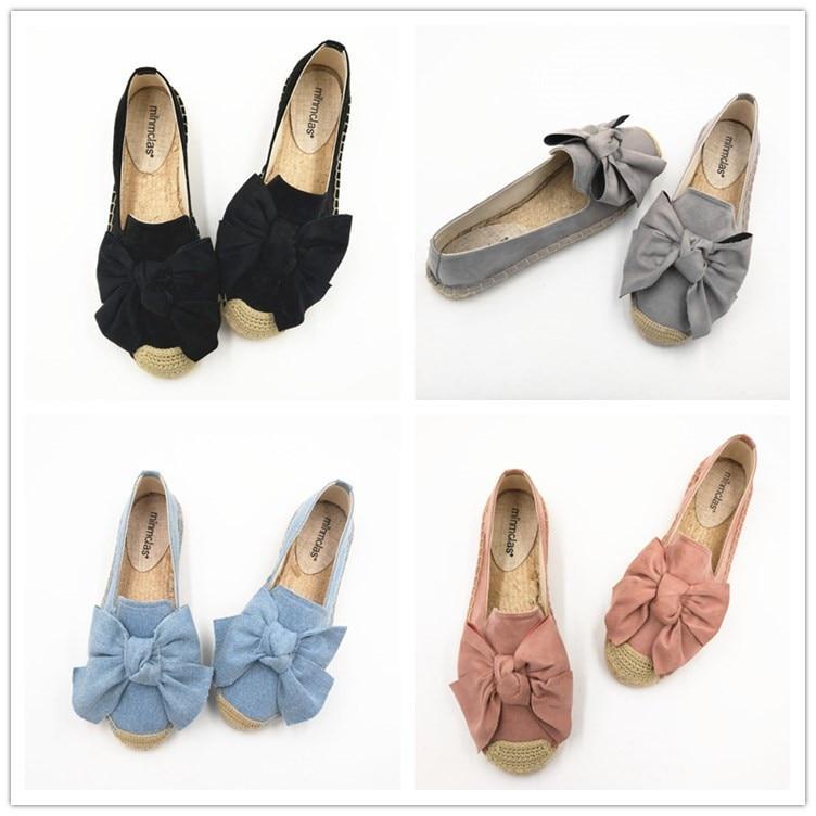 Women's Espadrille Bow Shoes Comfortable Slippers Ladies Womens Casual Shoes