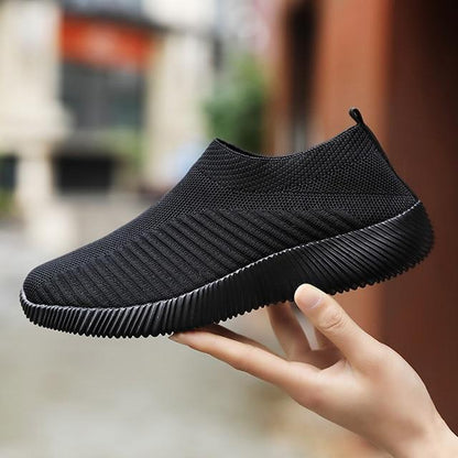 Women's Sneakers Flat Knitting Women Shoes New Plus Size