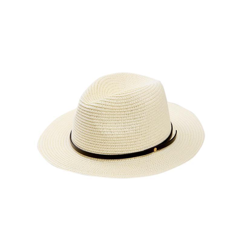 Women's Wide Brim Straw Panama Roll Up Hat