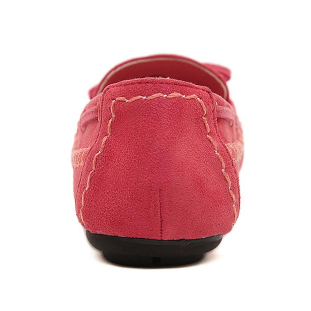 Womens Flats Casual Bowtie Loafers Sweet Candy Colors Flats Solid Shoes