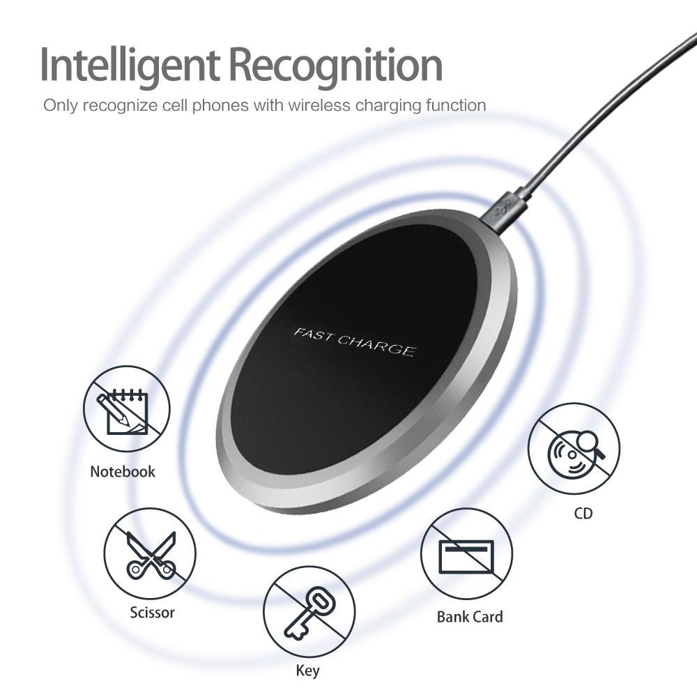 X8 10W QI Wireless Fast Charger for iPhone 8/X/8Plus Samsung S8/S8+/S7 Edge Nexus4/5/6 Lumia 830/920/930 USB Charge Pad