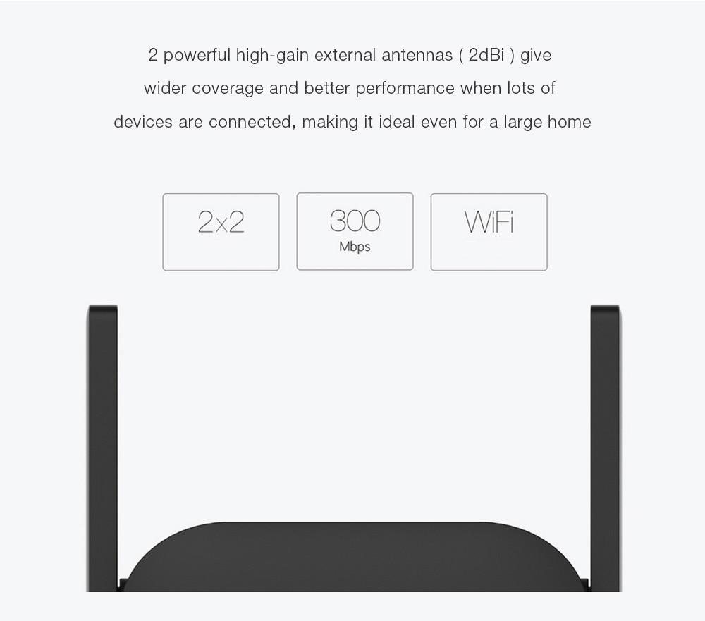 WiFi Router Pro 300M Mijia Mi Amplifier Network Expander Repeater Power Extender Roteador 2 Antenna for Router Wi Fi
