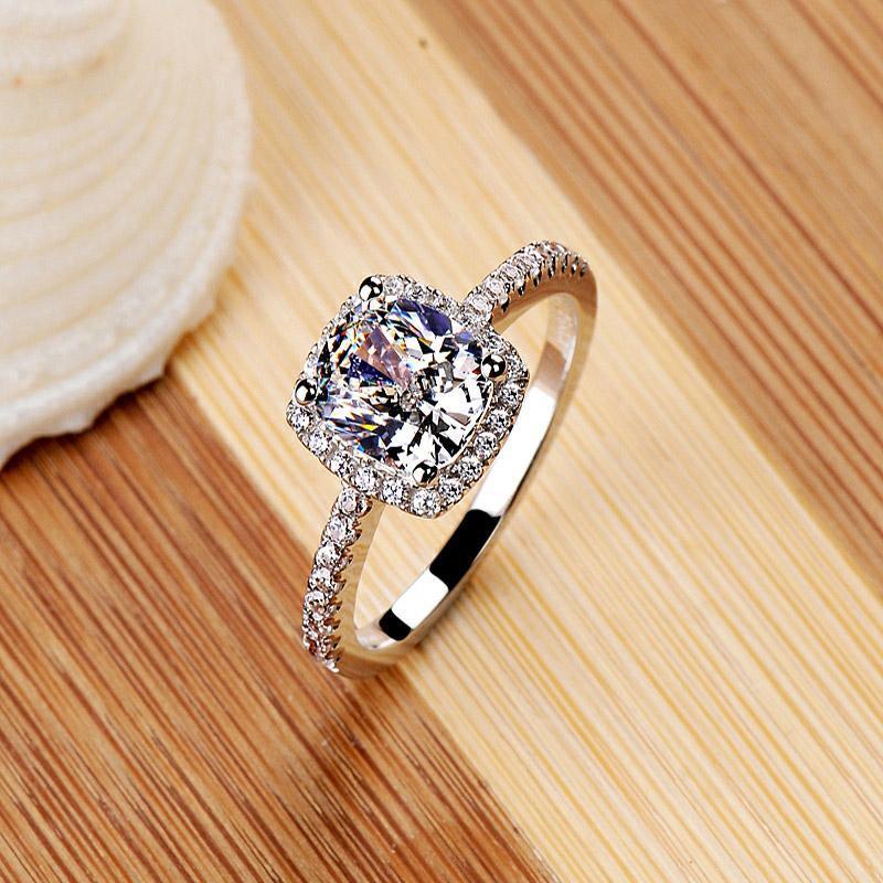 Elegant Temperament Jewelry Womens Girls Filled Wedding Ring