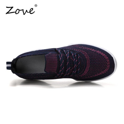 Women Flat Sneakers Shoes Breathable Walking Tennis Shoes