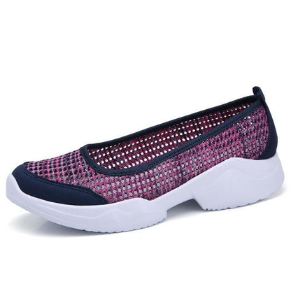 Women Flats Sneakers Shoes Breathable Mesh Walking Sneakers Ladies Woman Slip On Ballet Loafers