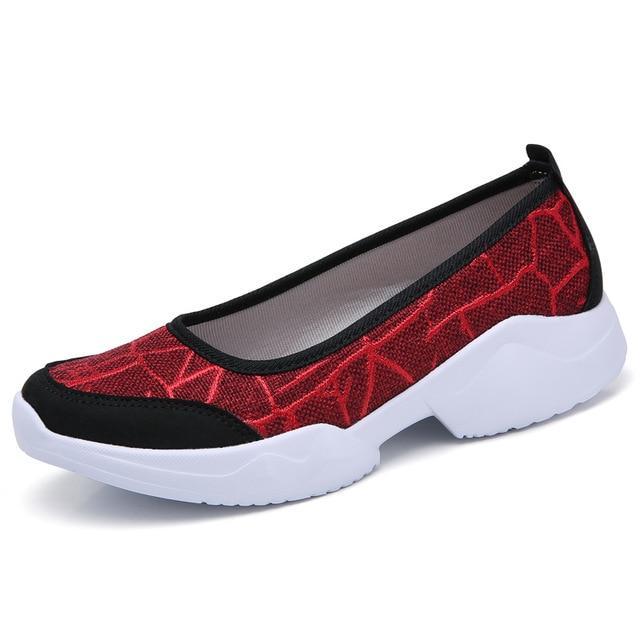 Women Flats Sneakers Shoes Breathable Mesh Walking Sneakers Ladies Woman Slip On Ballet Loafers