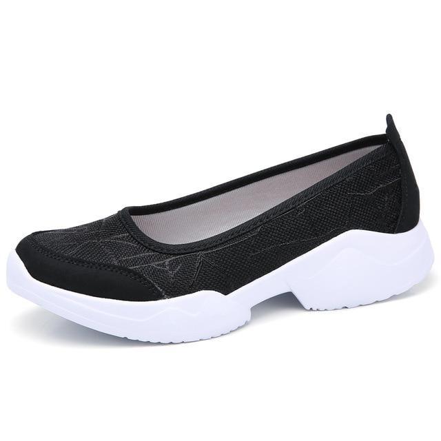 Women Flats Sneakers Shoes Breathable Mesh Walking Sneakers Ladies Woman Slip On Ballet Loafers