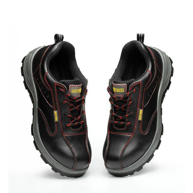 Mens Steel Toe Work Shoes with Anti Skid and Puncture Proof Surface