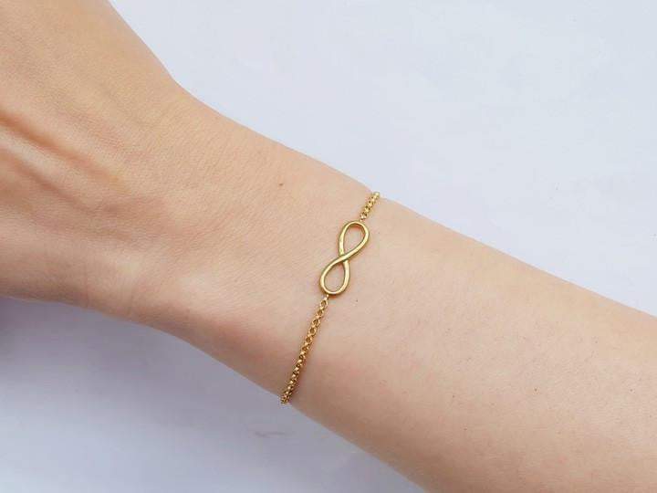 Infinity Vermeil Yellow Gold Chain Bracelet
