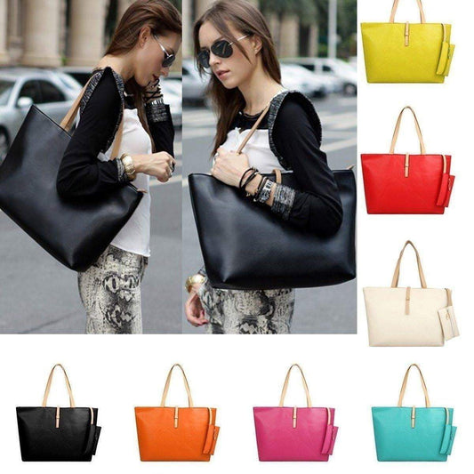 Fashion Women Large Leather Satchel Handbag