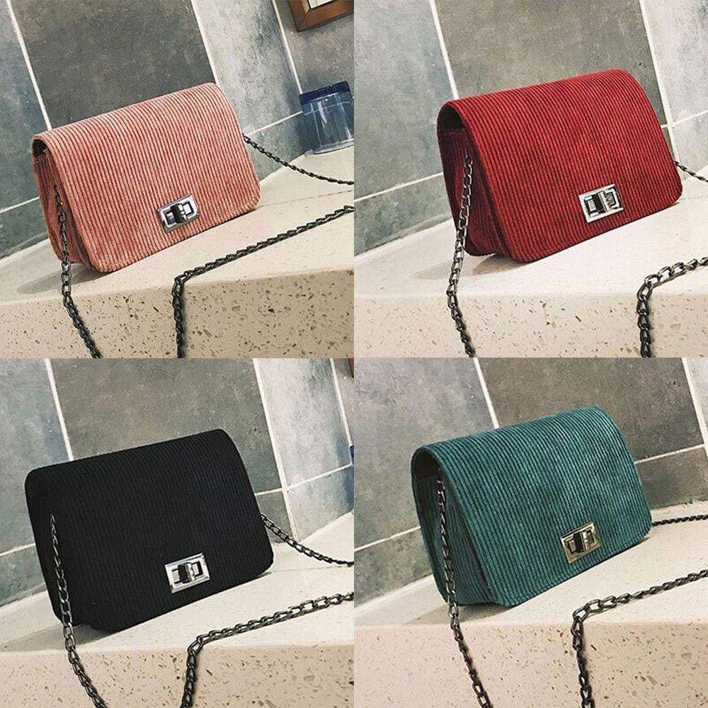 Quilted Chain Shoulder Crossbody Handbag