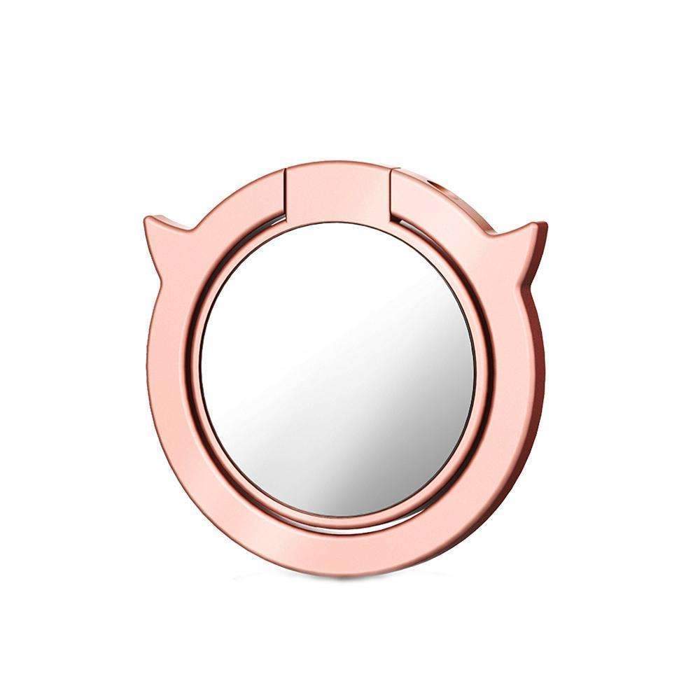 Ring Mirror Stand Holder Angel and Demon 360° Rotating Finger Grip Ring For Mobile Phone