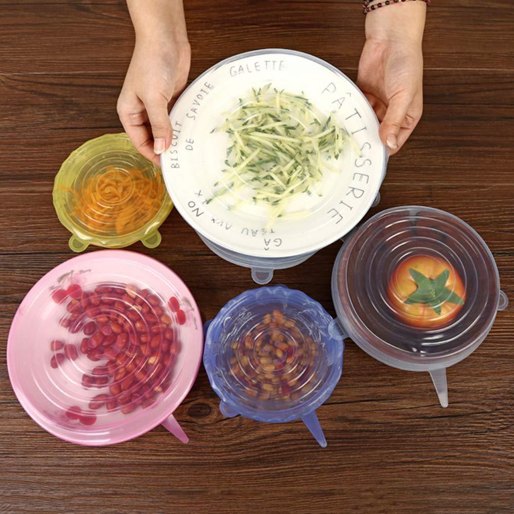 Air Tight Silicone Food Safety Lids (Set of 6)
