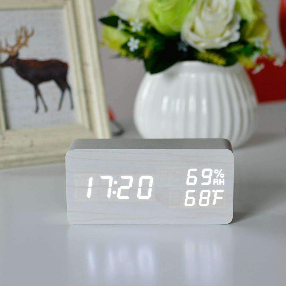 LED Wooden Alarm Clock - Wooden Time For Your Morning