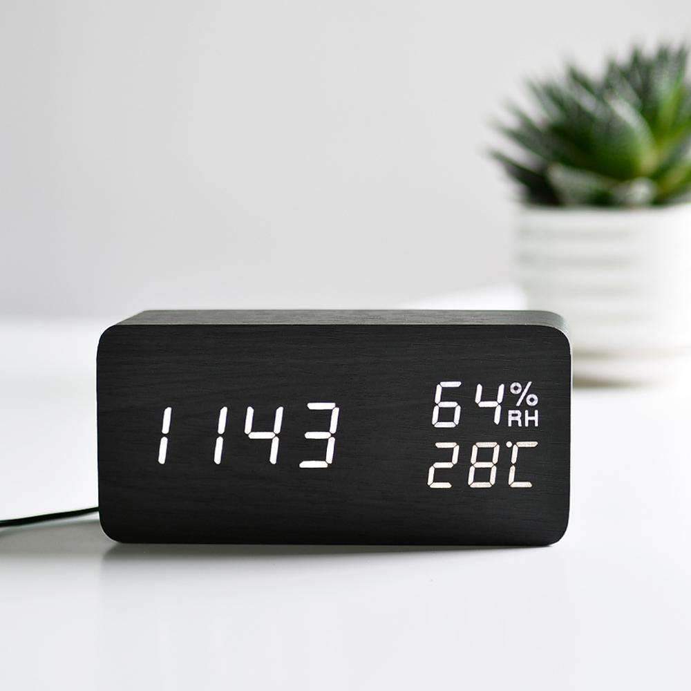 LED Wooden Alarm Clock - Wooden Time For Your Morning