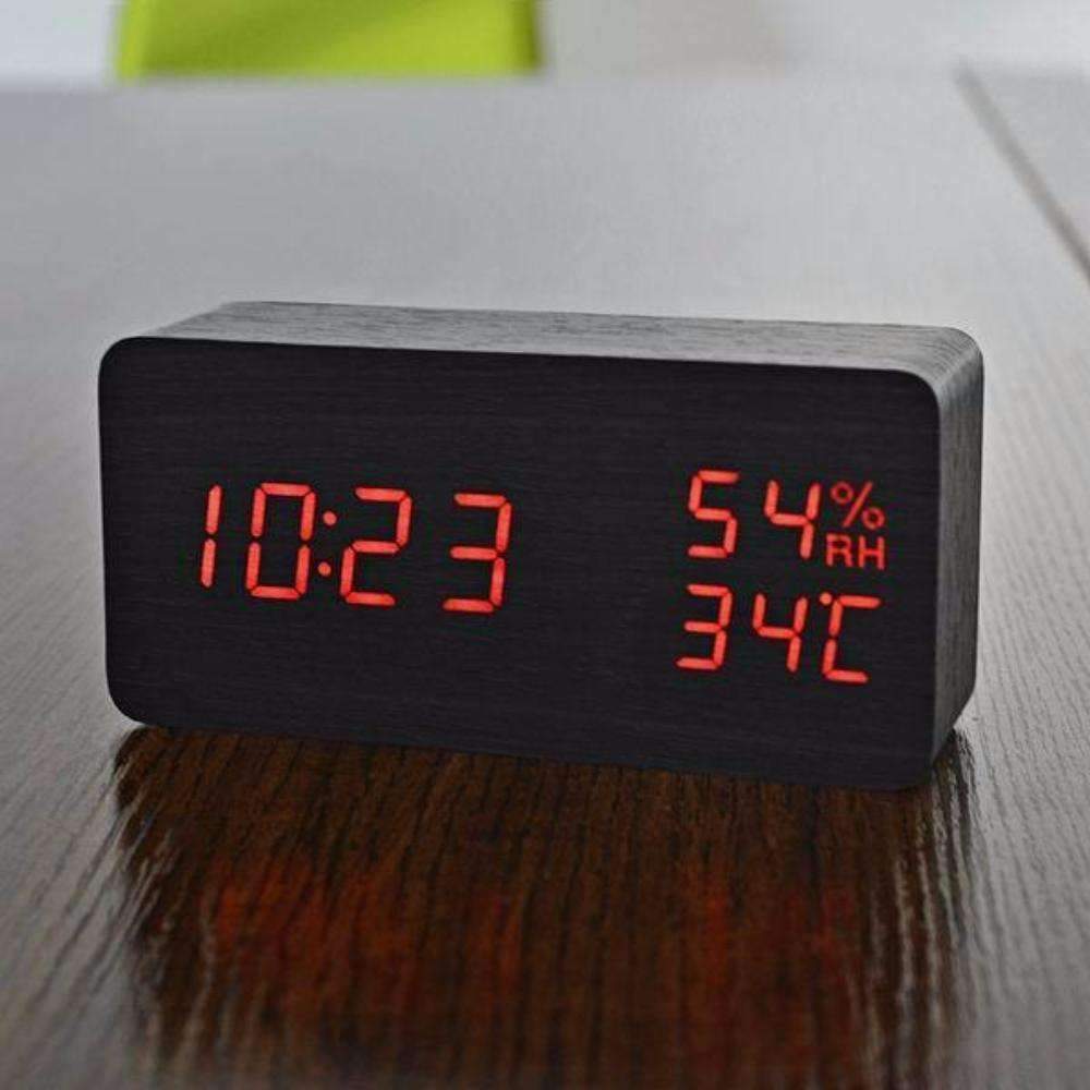 LED Wooden Alarm Clock - Wooden Time For Your Morning