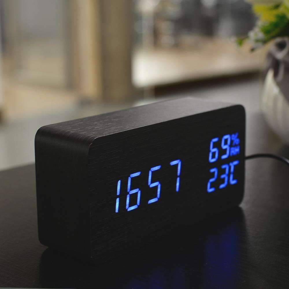 LED Wooden Alarm Clock - Wooden Time For Your Morning