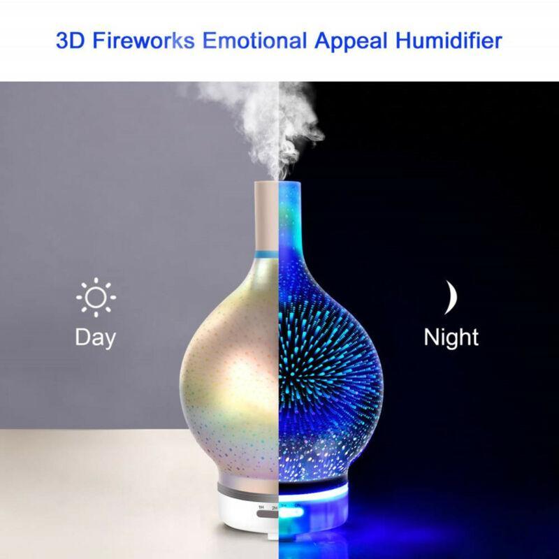 3D Fireworks Air Humidifier Essential Oil Diffuser