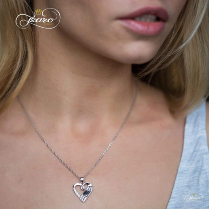Mother Daughter Necklace, 925 Sterling Silver