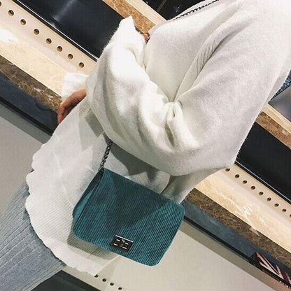 Quilted Chain Shoulder Crossbody Handbag