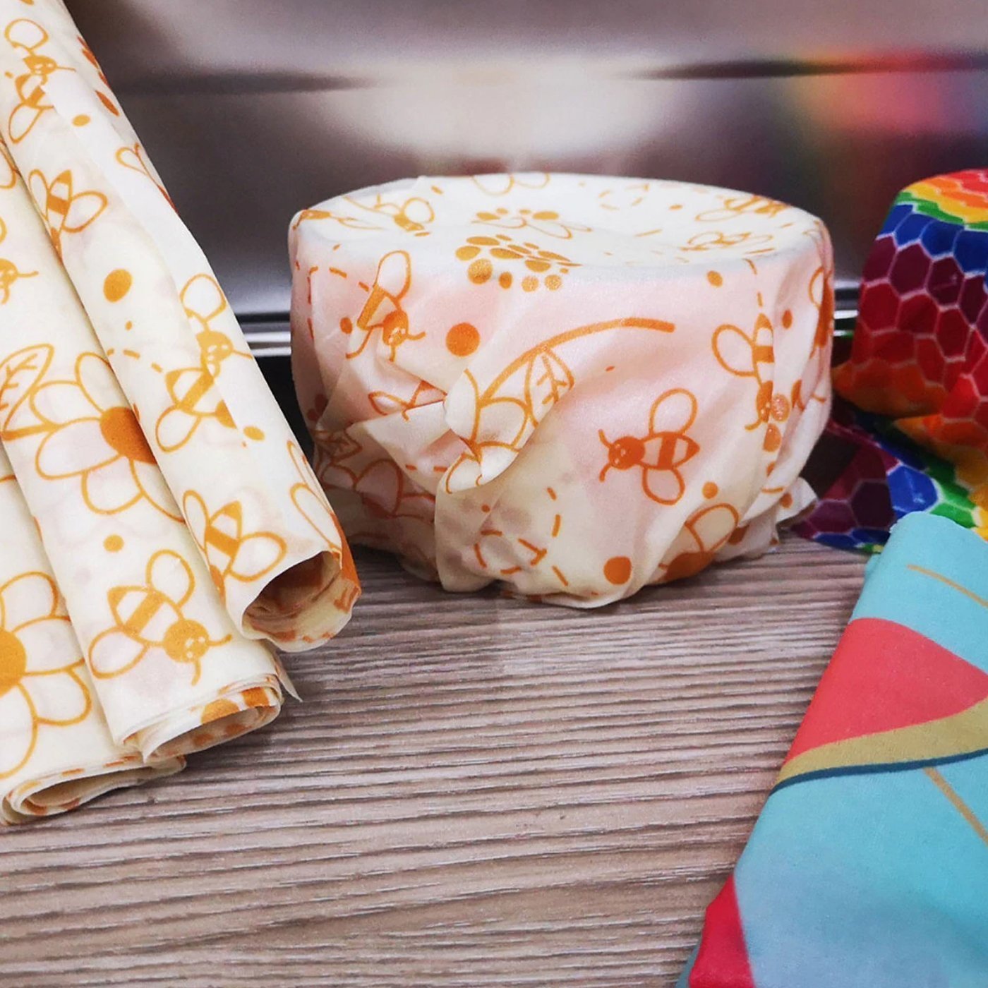 Reusable Beeswax Food Wrap (3 pcs)