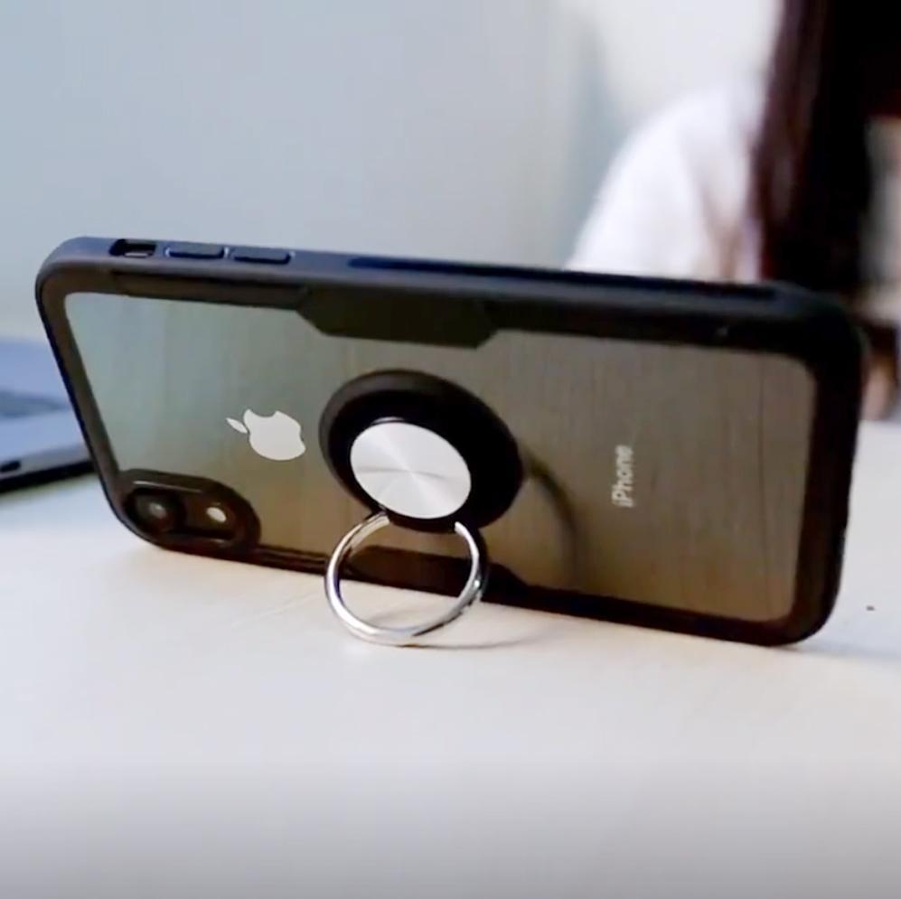 Magnetic Ring Carbon Fiber iPhone Case