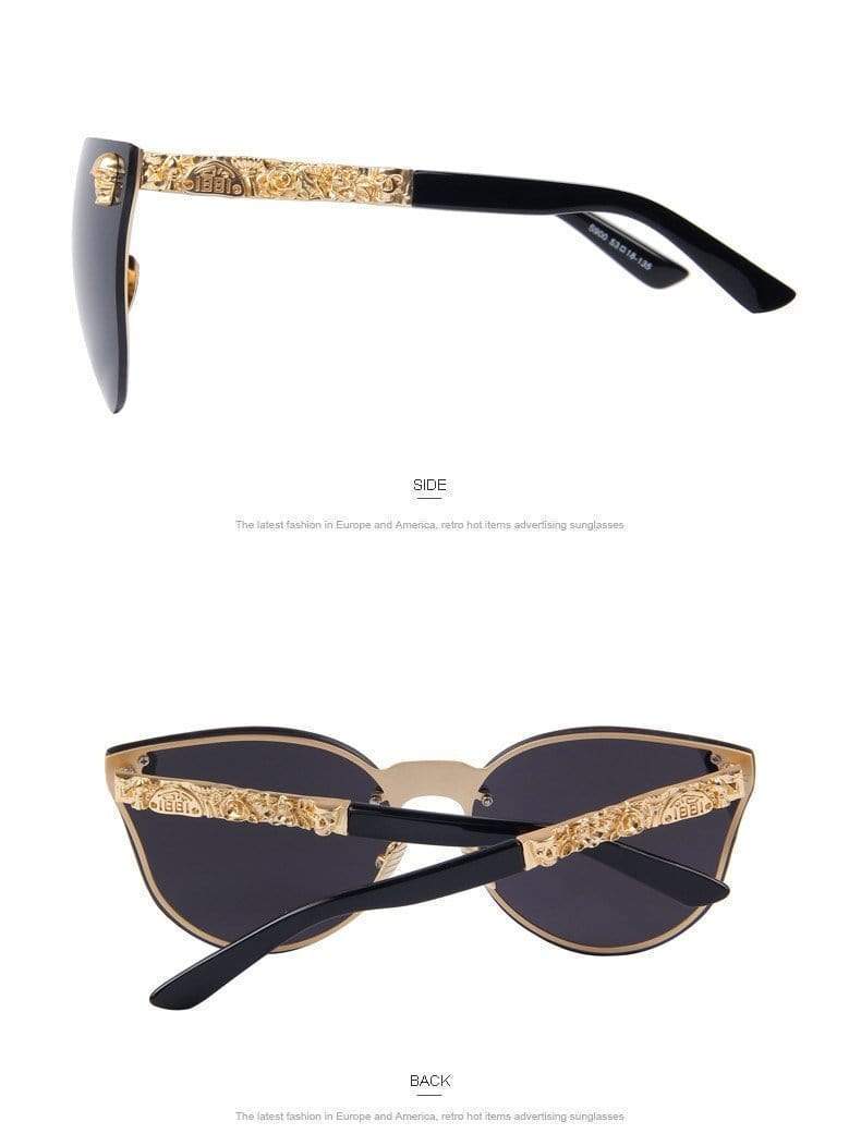 Gothic Skull Metal Frame UV Sunglasses