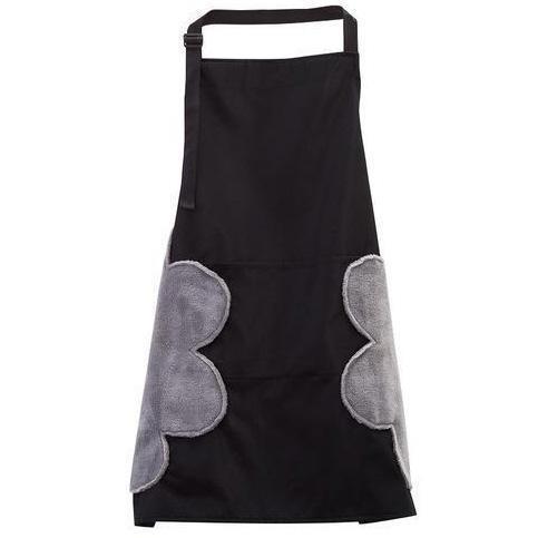 Kitchen Apron with Hand Wipers