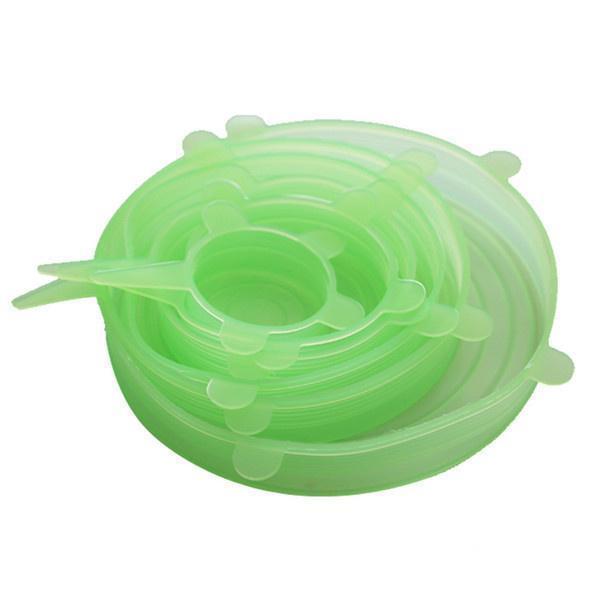 Air Tight Silicone Food Safety Lids (Set of 6)