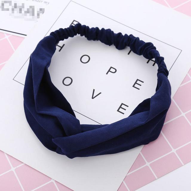 Vintage Cross Knot Suede Headband