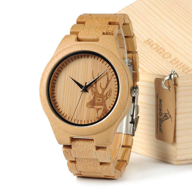 Bobo Bird D28 Natural Bamboo Wooden Watches