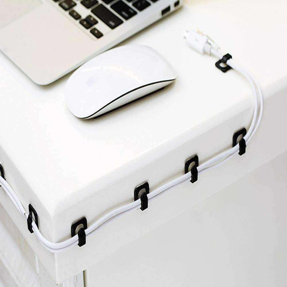 Cable Cord Wire Line Organizer - Plastic Clips Ties Fixer Fastener Holder