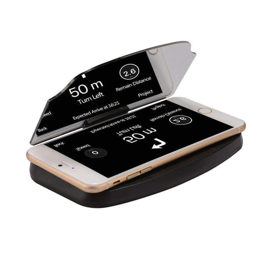 Smartphone HUD Navigation - Focus on The Road and Route Ahead