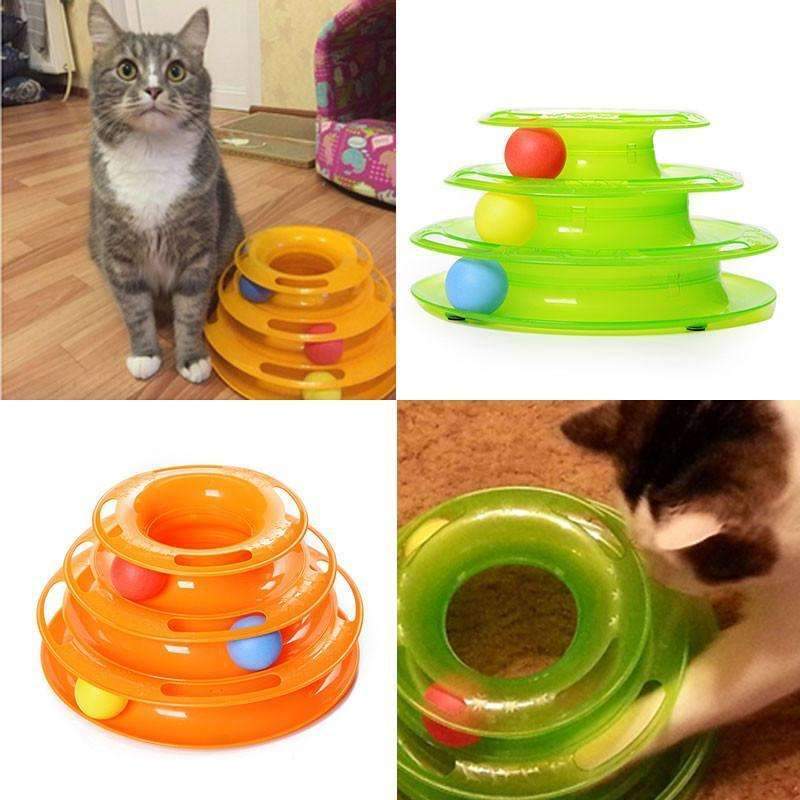 Three Levels Tower Tracks Disc Cat Toy