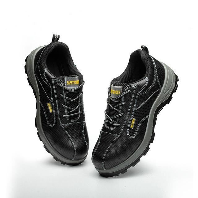 Mens Steel Toe Work Shoes with Anti Skid and Puncture Proof Surface