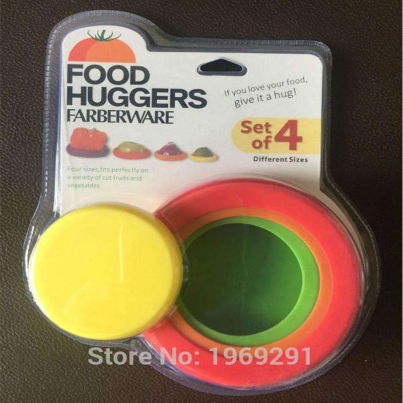 4pcs Silicone Foodsaver - Perfectly On A Variety Of Cut Fruits And Vegetables