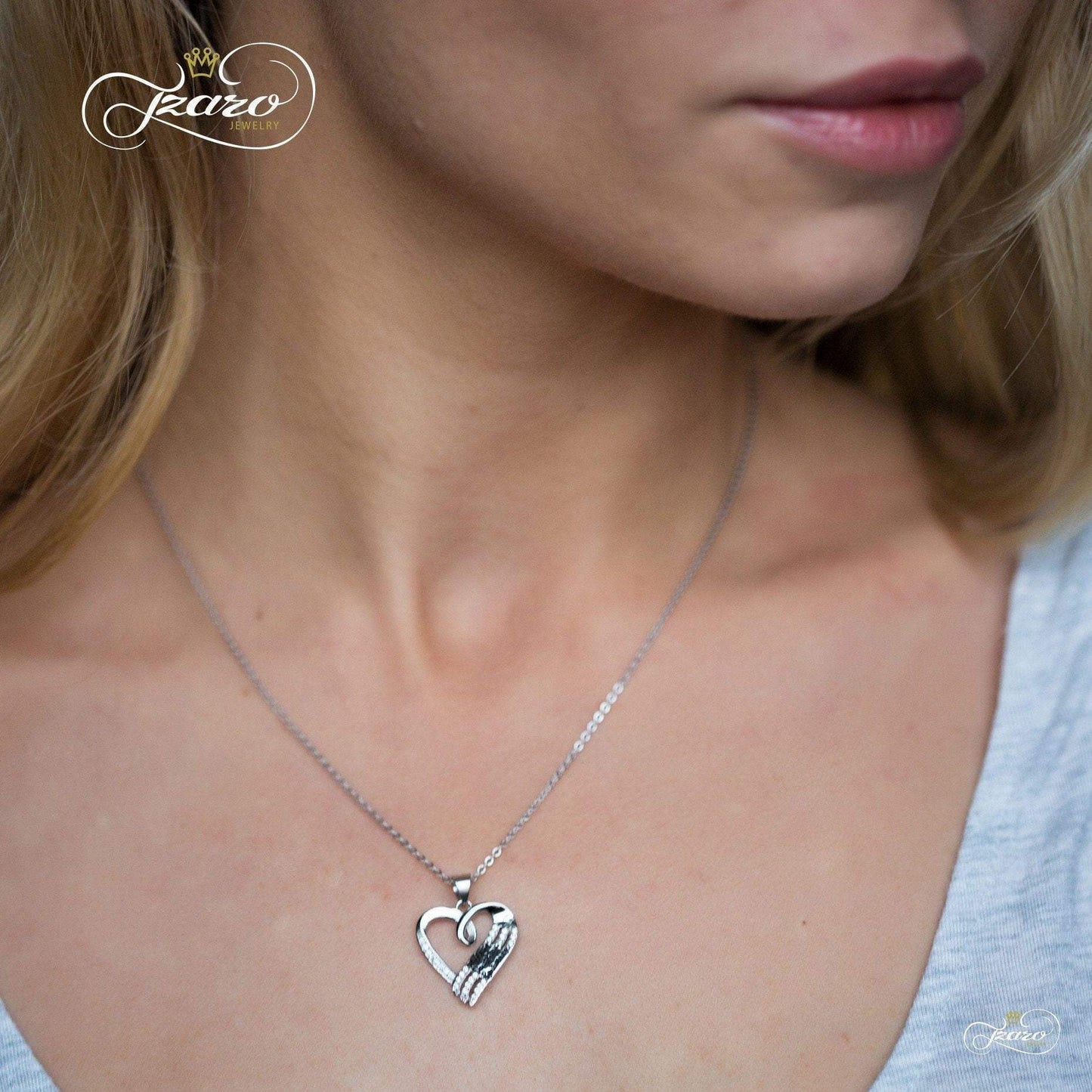 Mother Daughter Necklace, 925 Sterling Silver