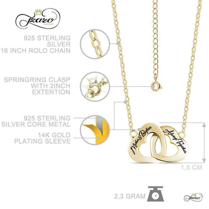 Mother Daughter Necklace, 925 Sterling Silver