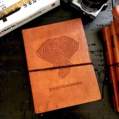 Elephant Yoga Handmade Leather Journal