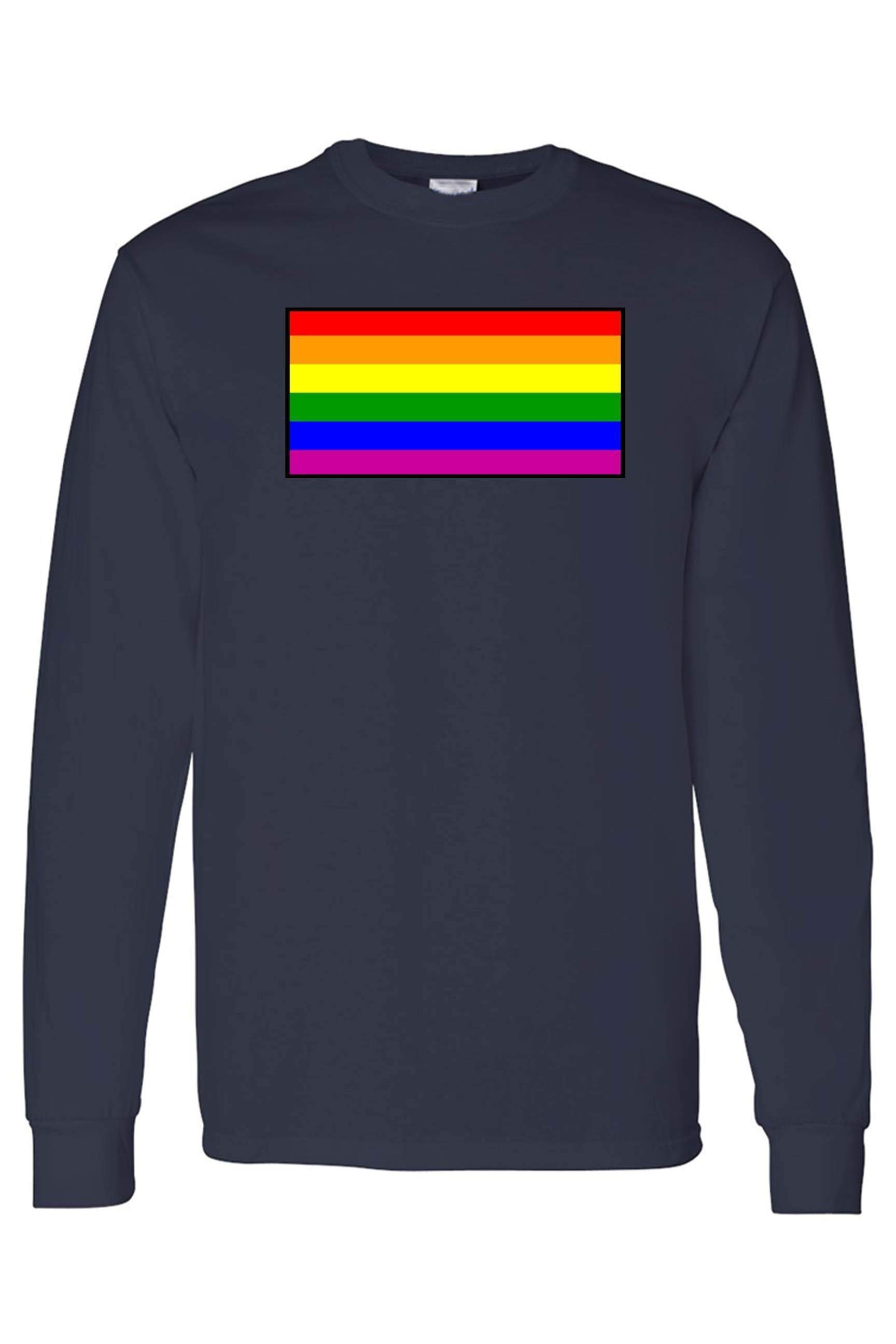 Unisex Long Sleeve Shirt Gay Pride Rainbow Flag