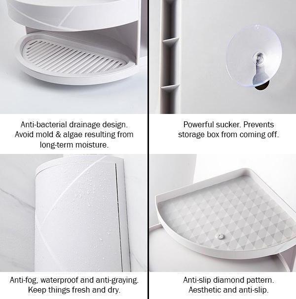 Drill-less 360 Corner Shelf
