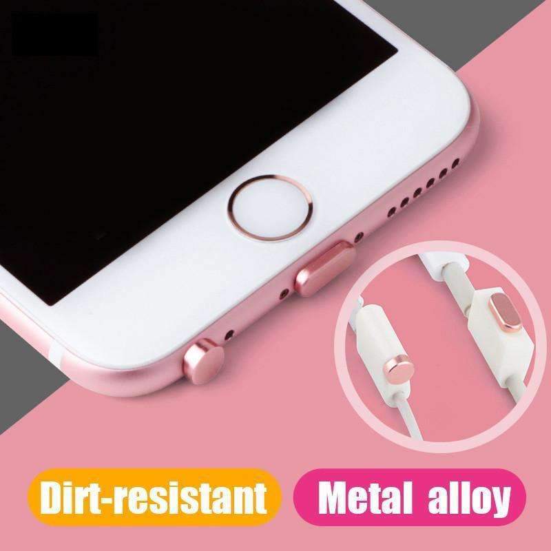 4 in 1 Metal Alloy Earphone Jack Anti Dust Plug Ear Earphone Cap for iPhone